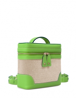 'Écrins Nacelle' Sac à dos Cuir Nappa Pomme & Crème