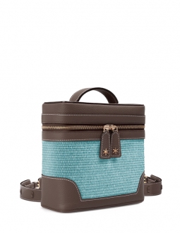'Écrins Nacelle' Sac à dos Cuir Nappa Chocolat & Geai