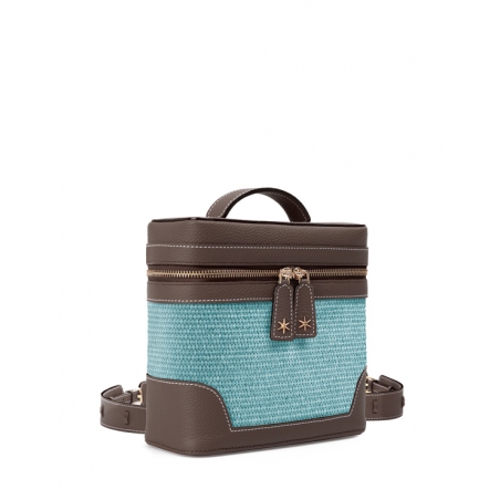 'Écrins Nacelle' Sac à dos Cuir Nappa Chocolat & Geai