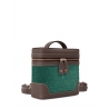 Écrins Nacelle' Nappa Leather backpack Apple Chocolate & Fougère