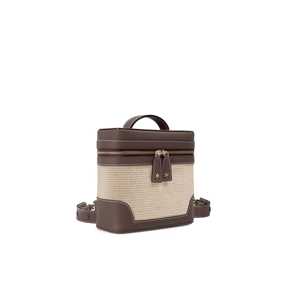 'Écrins Nacelle' Sac à dos Cuir Nappa Chocolat & Crème