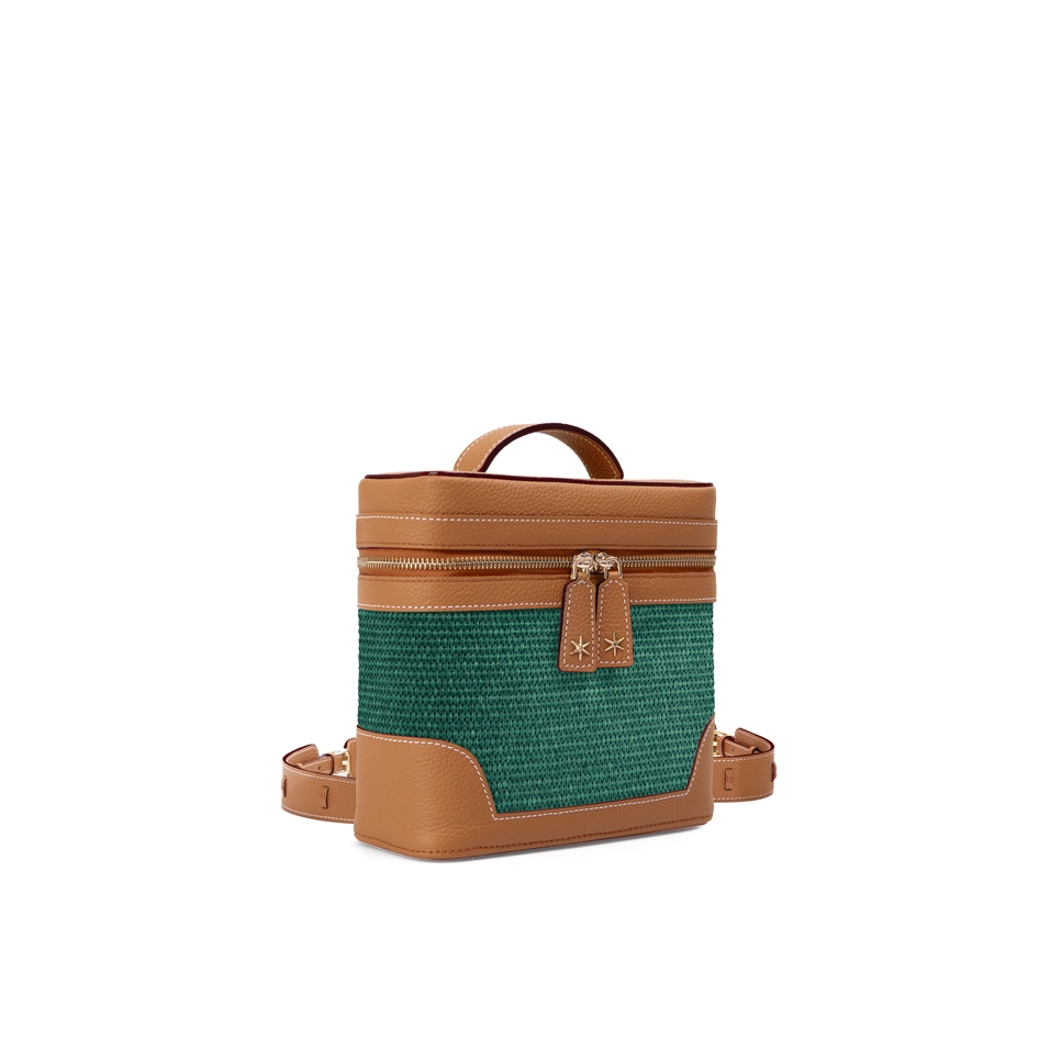 'Écrins Nacelle' Sac à dos Cuir Nappa Chocolat & Cognac