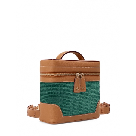 'Écrins Nacelle' Sac à dos Cuir Nappa Chocolat & Cognac
