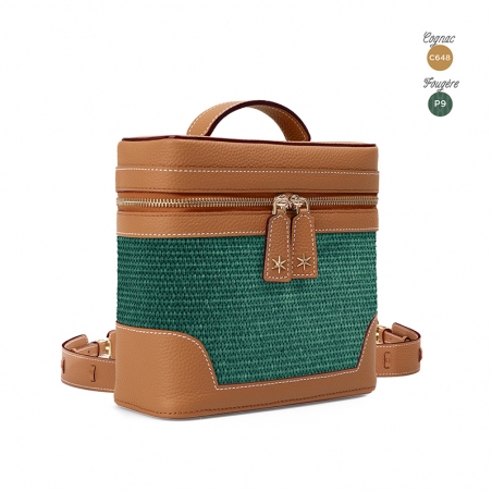 'Écrins Nacelle' Sac à dos Cuir Nappa Chocolat & Cognac