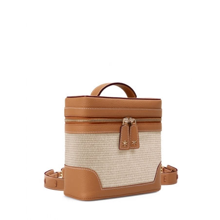 'Écrins Nacelle' Sac à dos Cuir Nappa Chocolat & Crème