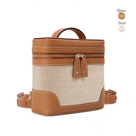 'Écrins Nacelle' Sac à dos Cuir Nappa Chocolat & Crème