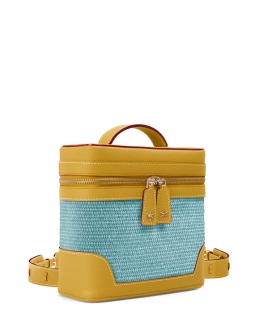 'Écrins Nacelle' Sac à dos Cuir Nappa Moutarde & Geai