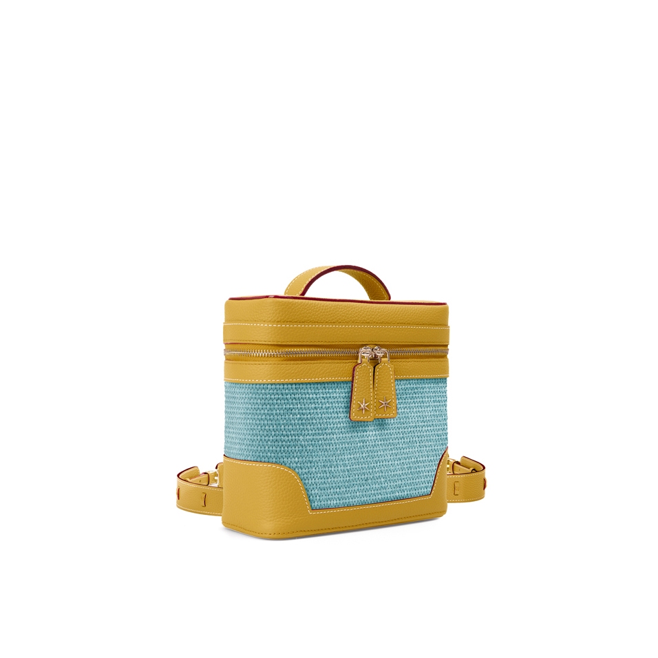 'Écrins Nacelle' Sac à dos Cuir Nappa Moutarde & Geai