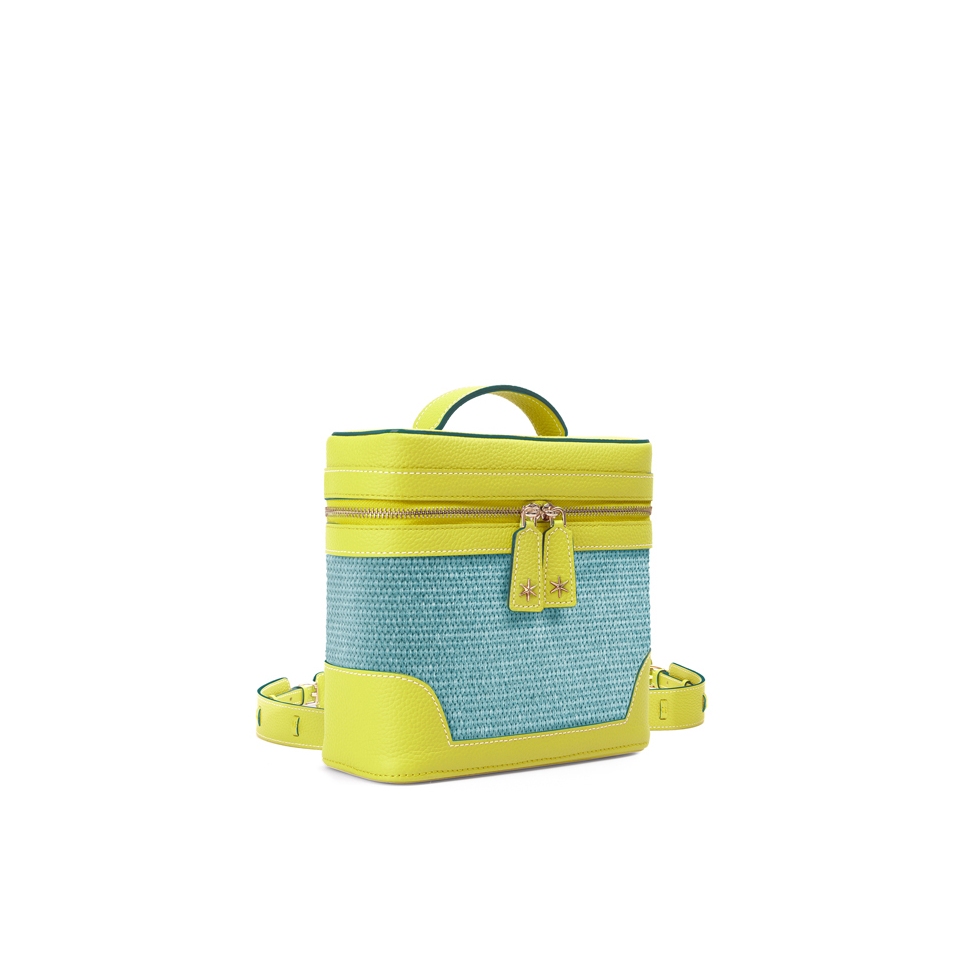 'Écrins Nacelle' Sac à dos Cuir Nappa Paille & Geai