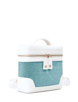 'Écrins Nacelle' Sac à dos Cuir Nappa Neige & Geai