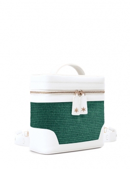 'Écrins Nacelle' Sac à dos Cuir Nappa Neige & Fougère