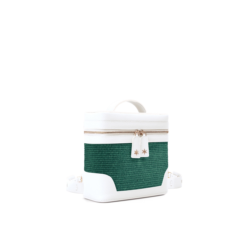 'Écrins Nacelle' Sac à dos Cuir Nappa Neige & Fougère