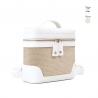 'Écrins Nacelle' Sac à dos Cuir Nappa Neige & Crème