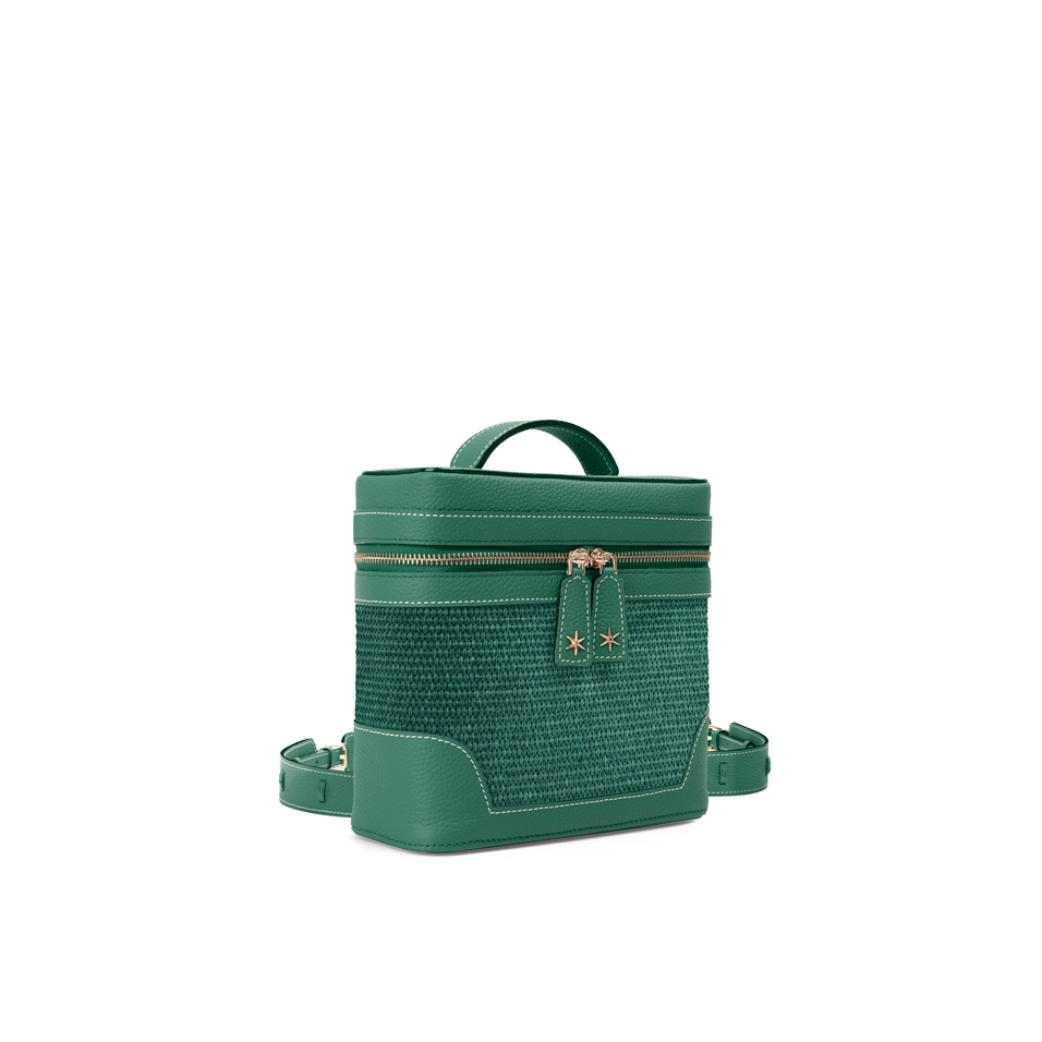 'Écrins Nacelle' Sac à dos Cuir Nappa Vert Pin & Fougère