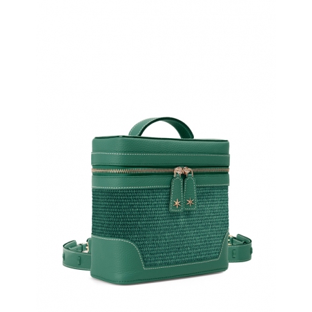 'Écrins Nacelle' Sac à dos Cuir Nappa Vert Pin & Fougère