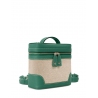 'Écrins Nacelle' Sac à dos Cuir Nappa Vert Pin & Crème