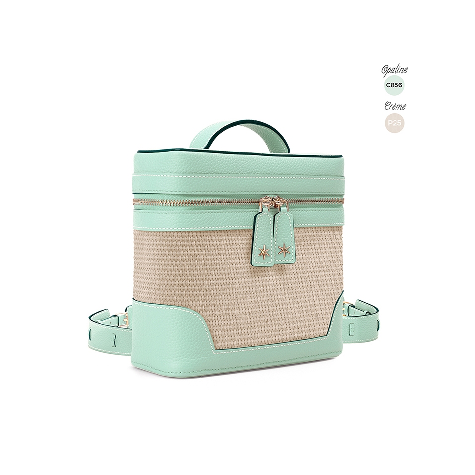 'Écrins Nacelle' Nappa Leather backpack Opaline & Crème