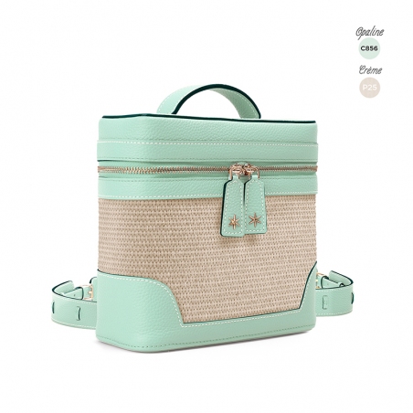 'Écrins Nacelle' Nappa Leather backpack Opaline & Crème