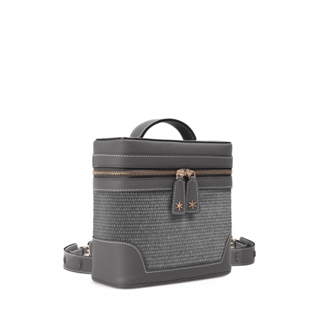 'Écrins Nacelle' Sac à dos Cuir Nappa Ardoise & Rocher