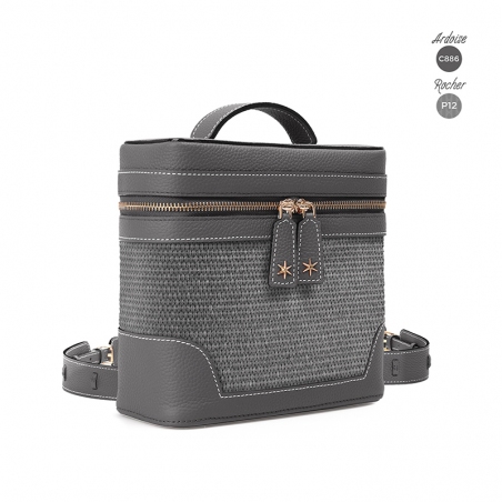 'Écrins Nacelle' Nappa Leather backpack Ardoise & Rocher