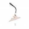 'En L'Air Clé Lièvre' Nappa Leather Key Chain and Charms Cream & Gold
