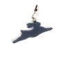 'En L'Air Clé Lièvre' Nappa Leather Key Chain and Charms Night Blue & Gold