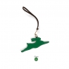 'En L'Air Clé Lièvre' Porte Clé et Charms en Cuir Nappa Lagon & Or