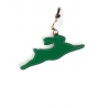 'En L'Air Clé Lièvre' Nappa Leather Key Chain and Charms Green & Gold