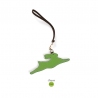 'En L'Air Clé Lièvre' Porte Clé et Charms en Cuir Nappa Pomme & Or