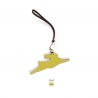 'En L'Air Clé Lièvre' Nappa Leather Key Chain and Charms Paille & Gold