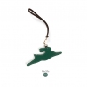 'En L'Air Clé Lièvre' Nappa Leather Key Chain and Charms Vert Pin & Gold