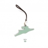 'En L'Air Clé Lièvre' Porte Clé et Charms en Cuir Nappa Opaline & Or