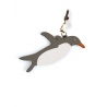 'En L'Air Clé Pingouin' Nappa Leather Key Chain and Charms Elephant Grey & Gold