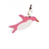 'En L'Air Clé Pingouin' Nappa Leather Key Chain and Charms Rose & Gold