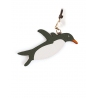 'En L'Air Clé Pingouin' Nappa Leather Key Chain and Charms Taiga & Gold