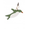'En L'Air Clé Pingouin' Nappa Leather Key Chain and Charms Asperge & Gold
