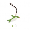 'En L'Air Clé Pingouin' Porte Clé et Charms en Cuir Nappa Pomme & Or