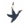 'En L'Air Clé Oie' Nappa Leather Key Chain and Charms Night Blue & Gold