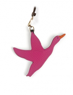 'En L'Air Clé Oie' Nappa Leather Key Chain and Charms Pink & Gold