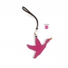 'En L'Air Clé Oie' Nappa Leather Key Chain and Charms Pink & Gold
