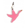 'En L'Air Clé Oie' Porte Clé et Charms en Cuir Nappa Rose & Or