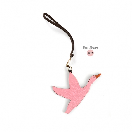 'En L'Air Clé Oie' Nappa Leather Key Chain and Charms Light Pink & Gold