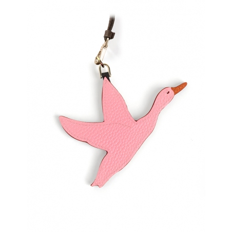 'En L'Air Clé Oie' Nappa Leather Key Chain and Charms Light Pink & Gold