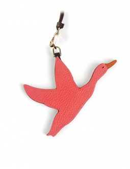 'En L'Air Clé Oie' Nappa Leather Key Chain and Charms Watermelon & Gold