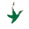 'En L'Air Clé Oie' Nappa Leather Key Chain and Charms Green & Gold