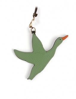 'En L'Air Clé Oie' Nappa Leather Key Chain and Charms Asperge & Gold