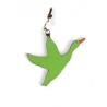 'En L'Air Clé Oie' Nappa Leather Key Chain and Charms Apple Green & Gold