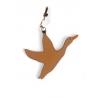'En L'Air Clé Oie' Nappa Leather Key Chain and Charms Cognac & Gold