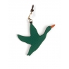 'En L'Air Clé Oie' Nappa Leather Key Chain and Charms Vert Pin & Gold