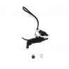 'En L'Air Clé Téckel' Nappa Leather Key Chain and Charms Black & Gold
